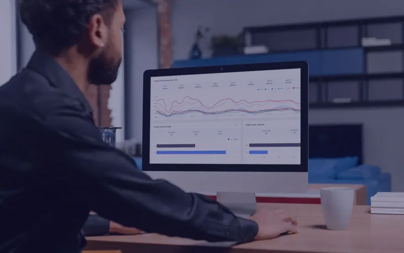 Man Reviewing Laptop Corvidae Report